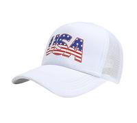 Casquette de baseball européenne et américaine imprimée avec languette, drapeau américain, chapeau de baseball pliable pour femme, Wh2., Taille unique