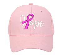Casquette de Baseball Femme Cancer du Sein Octobre Ruban Rose Cadeau de Survivante Casquette de Sensibilisation Cancer du Sein Casquettes De Baseball Imprimé Vintage pour Femmes (Pink, One Size)