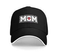 Casquette De Baseball Fête des Mères, J'aime Maman Chapeau Sandwich Classique Respirante Casquette Unisexe, pour Femmes, Sport, Extérieur, Plage, 55-59cm