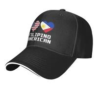 Casquette De Baseball Filipino American Hearts Baseball Cap Unisexe Trucker Hat Légère Chapeau Soleil pour Camping Sports Golf