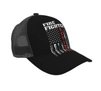 Casquette De Baseball Fire Fighter Retired American Flag Casquette Hat Unisexe Chapeau Soleil Réglable Trucker Hat pour Camping Badminton Athlétique