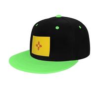 Casquette De Baseball Flag of New Mexico 3D Print Bord Plat Casquettes Anti UV Baseball Cap Vintage Casquettes De Golf pour Running Cyclisme Outdoo
