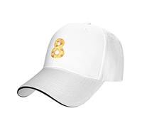 Casquette De Baseball Fromage Numéro Huit Chapeau De Sport Légère Respirante Casquette Sandwich, pour Les Loisirs, La Course, Hommes, 55-59cm