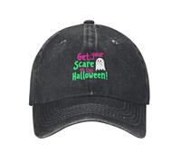 Casquette de baseball Get Your Scare On This Halloween en coton pour homme Noir