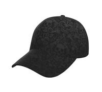 Casquette de baseball gothique avec impression tête de mort - Classique - Réglable - Cadeau pour homme et femme - Chapeau en sergé, Noir , Taille unique