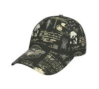 Casquette De Baseball Gribouillages, Inscriptions, Insectes, Abstrait Bord Plat Casquettes Anti UV Baseball Cap Sport Casquettes De Golf pour Running Randonnée Camping