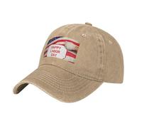 Casquette de baseball « Happy Labor Day » - Style vintage délavé - Chapeau de golf pour homme et femme - Visière réglable