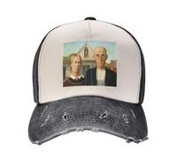 Casquette de Baseball High Res Grant Wood American Gothic 1930 Été Unique Mode Vêtements de Golf féminins Cadeaux d’Halloween et de Sport pour Hommes