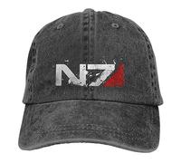 Casquette de Baseball Hip-hop Casquette d’été Pare-Soleil en détresse N7 Hip Hop Casquettes Mass Effect Commander Shepard Jeu Chapeau de Cowboy Chapeaux Pointus Cadeau d’Anniversaire Chapeau de Noël
