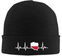 Casquette de Baseball Hip-hop Chapeau Soleil Tendance Unisexe Drapeau la Pologne Chapeaux tricotés pour Hommes et Femmes Chaud Battement cœur Polska Automne Hiver Sport Cadeau d'anniversaire