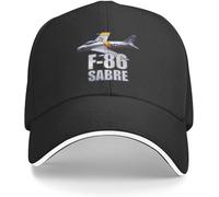 Casquette de Baseball Hip-hop Chapeau Soleil Tendance Unisexe Illustration d'avion Chasse North American F86 Sabre Pompon pêche Mignon pour Hommes et Femmes Cadeau d'amitié Anniversaire