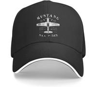 Casquette de Baseball Hip-hop Unisexe pour Homme Chapeau Soleil Tendance imprimé P-51 délavé Avion Lutte Camionneur d'extérieur Snapback Papa Cadeau d'amitié Anniversaire Hommes et Femmes