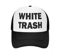Casquette de Baseball Hiphop Sun Hat Cool White Trash Redneck Funny Ghetto USA Trucker Hat Femmes Hommes Réglable Adulte Casquette de Baseball Hip Hop Snapback Caps Snapback Cadeaux d’Anniversaire