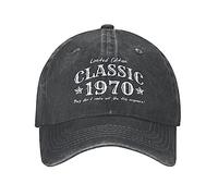 Casquette de Baseball Hiphop Sun Hat Custom Cotton Classic 1970 Casquette de Baseball Sports Hommes Femmes Réglable Dad Hat Summer Snapback Cadeaux d’Anniversaire réglables