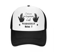 Casquette de Baseball Homme, Custom Classic Unisex C’est Marseille Bebe JUL Trucker Casquette de Baseball Ajustable pour Hommes et Femmes Chapeau de Papa en Plein air