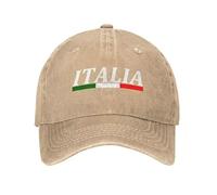 Casquette de Baseball Homme Drapeau de l'Italie, Réglable Bonnet Casquette Italie Respirante Légère Anti-Soleil Cap Classique Trucker Cap Snapback Hip-Hop Outdoor Caps pour Unisexe
