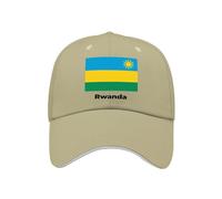 Casquette De Baseball Homme Femme Coton Réglable Rwanda Drapeau National Style Classique Coupe du Monde