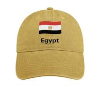 Casquette De Baseball Homme Femme Egypte Drapeau National Coton Lavé Style Rétro Distressed Ajustable Chapeau Partita Di Calcio