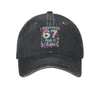 Casquette de Baseball Hommes 100 Jours d’école j’AI survécu 6 7 Jours Casquette de Baseball décontractée Casquette de Camionneur d’été Sports de Plein air Ajustable Casquettes Hip hop Hommes Adultes