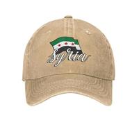 Casquette de Baseball Hommes, Casquette Drapeau syrien Vintage Vieilli Washed Stars Love Snapback Man Femmes Outdoor All Seasons Travel Jacket Adjustable