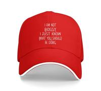 Casquette de baseball humoristique avec inscription « I Am Not Bossy I Just Know What You Should Be Doing », Rouge, Taille unique