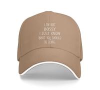 Casquette de baseball humoristique avec inscription « I Am Not Bossy I Just Know What You Should Be Doing », naturel, Taille unique