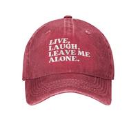 Casquette de Baseball Humoristique « Live, Laugh, Leave Me Alone » pour Homme et Femme