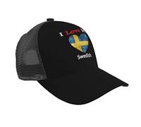 Casquette De Baseball I Love My Swedish Heart Flag Casquette Hat Légère Baseball Cap Unisexe Chapeau Soleil pour Voyage Sports Athlétique