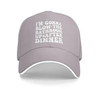 Casquette De Baseball I'm Gonna Blow The Bathroom Up After Dinner Bord Plat Casquettes Vintage Trucker Caps Anti UV Baseball Cap pour Running Cyclisme Camping