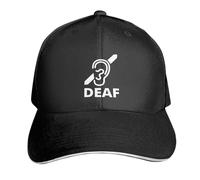 Casquette De Baseball I'm Not Ignoring You I'm Deaf I Read Lips Black Bord Plat Casquettes Vintage Baseball Cap Anti UV Casquettes De Golf pour Outdoo Running Camping