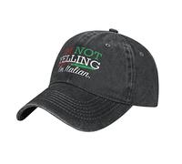 Casquette De Baseball I'm Not Yelling I'm Italian 1 Casquettes De Golf Anti UV Baseball Cap Adjustable Bord Plat Casquettes pour Randonnée Running Cyclisme