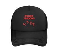 Casquette de Baseball Imagine%Band Dragons Pop Rock avec Logo, Casquette en Maille Ajustable, Cadeau pour Hommes et Femmes