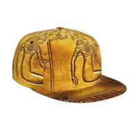Casquette de baseball imprimée à bord plat unisexe casquette snapback tendance casquette de camionneur réglable chapeau à bord plat chapeau pop rock (licornes sur rayures colorées), Egypte