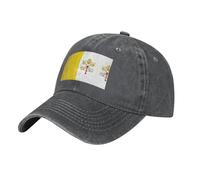 Casquette de baseball imprimée drapeau du Vatican, casquette de sport respirante et confortable, chapeau de soleil de golf en plein air, bruyère profonde, taille unique