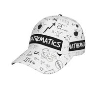 Casquette de baseball imprimée mathématiques, casquette de papa, casquette de soleil, taille réglable, pour course à pied, gym, golf, excursion en plein air, classique, unisexe, Noir , Taille unique