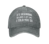Casquette De Baseball It's Beginning to Look A Lot Like I Told You So Baseball Cap Anti UV Bord Plat Casquettes Adjustable Trucker Caps pour Running Cyclisme Camping
