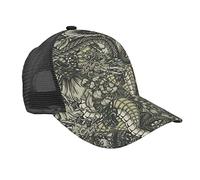Casquette De Baseball Japanese Vintage Angry Dragon Pattern Casquette Hat Légère Chapeau Soleil Casual Trucker Hat pour Badminton Camping Athlétique