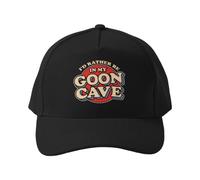 Casquette de Baseball Je préférerais être dans ma Grotte de goon Meme Chapeau Unisexe Classique en Coton Noir à visière incurvée Ajustable