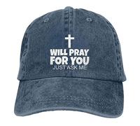 Casquette de Baseball,Je prierai pour toi, Demande-Moi Simplement Anti-Soleil Cap Casual,Réglable Casquette Trucker pour Eté Golf Badminton