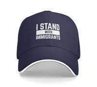 Casquette De Baseball Je Soutiens Les Immigrants. Nous Sommes Tous des Immigrants. Chapeau De Sport Légère Anti-Soleil Casquette Trucker, pour Extérieur, Randonnée, Cyclisme, Camping, 55-59cm