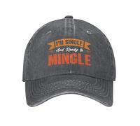 Casquette De Baseball Je suis Célibataire Et Prête À Faire des Rencontres. Casquette Hip Hop Respirant Strapback Trucker Cap Protection Solaire Chapeaux Pare-Soleil pour Trucker, Pêche, Adulte