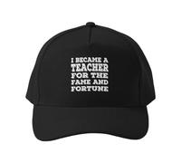 Casquette de Baseball Je suis devenu Professeur pour la Gloire et la Fortune. Casquette à visière incurvée pour la randonnée, Protection Solaire, Confort Ajustable.
