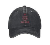 Casquette de baseball Keep-Calm-and-Tai-Chi en coton pour homme Noir
