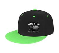 Casquette De Baseball L'Amérique, on l'aime Ou on La Quitte Baseball Cap Vintage Bord Plat Casquettes Anti UV Trucker Caps pour Outdoo Camping Running