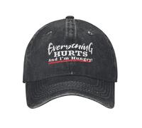 Casquette de Baseball lavée Tout me Fait Mal et j’AI Faim Casquettes Hip hop d’été pour Adolescents Unisexes Patins de Tennis rétro y2k