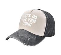 Casquette De Baseball Let's Do The Yam Thing Baseball Cap Classic Trucker Caps Adjustable Bord Plat Casquettes pour Camping Running Cyclisme
