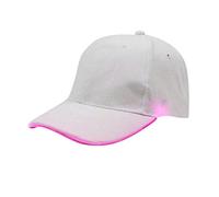 Casquette de baseball lumineuse à LED pour fête (rose, taille unique)