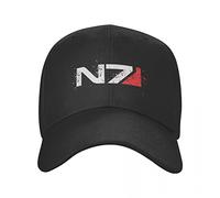 Casquette de Baseball Mass Effect N7 Punk Unisexe Jeu vidéo Casquette de Baseball Adulte Alliance Militaire réglable Papa Chapeau Femmes Hommes en Plein air