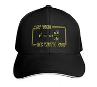 Casquette de Baseball May The Force Be with You Équation de la Physique Humour Geek Chapeau de Luxe Casquette d’Homme Chapeau de pêche Noir Femme Cadeaux de Sport PLeisure pour Hommes