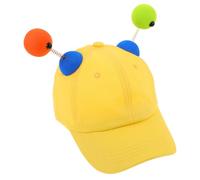 Casquette de Baseball Mignonne Ajustable avec Antenne en Coton Jaune | Protection le Soleil avec Visière, Taille Flexible pour Tout-petits, Sorties été Plage